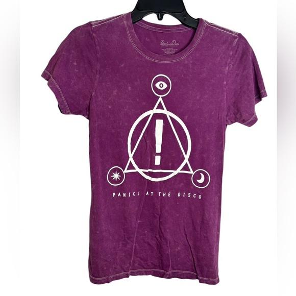 Panic! At The Disco Stone Wash Purple Graphic Band Tee S - Picture 1 of 8
